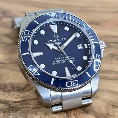 Certina DS Action Diver 40.5mm Titanium - Blue Dial - Teddy Baldassarre Watch