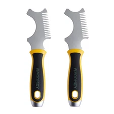 5-in-1 Brush Roller Cleaner Tool (2-Pack) Heavy-Duty Metal Paint Comb