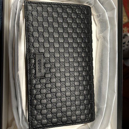 New Gucci Microguccissima Black Wallet Crossbody Handbag