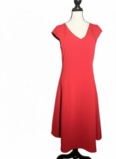 Ann Taylor Dress Rust Cap Sleeve Lined Midi Size 8 NWT