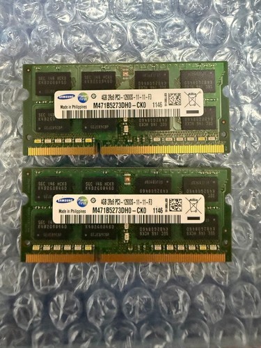 Samsung DDR3 PC3-12800S 8GB Kit 4GBx2 Laptop Speicher RAM Module getestet