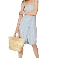 BB Dakota Womens Chambray Sleeveless Dress Size 4 Sundress Beach Coastal NWT 