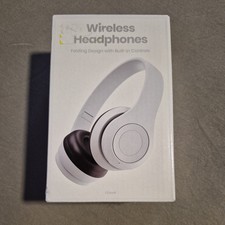 NEW Chug Wireless Headphones White Compact Folding Design Built-in Controls