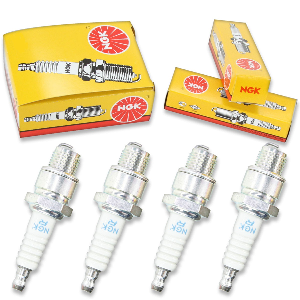 4pcs 74-76 Sea King NGK Standard Spark Plugs 25 HP Kit Set Engine hp