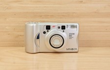 Minolta Zoom 80 Remote Date 35mm Film Camera Silver 38-80mm AF Tested Works