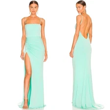 NEW NWT Katie May Great Kate Maxi Gown In Supercharged Mint SIZE L MSRP $295