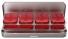 Geniale Gel-Pads von Evans zum Dämpfen von Schlagzeug-Fellen und Becken in rot