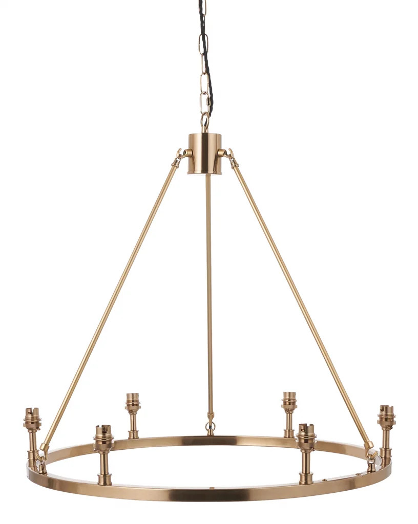 Ceiling Light Brass Chester 6 Brushed Aged Endon 111202