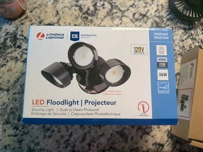 Lithonia Lighting OLF 3RH 40K 120 PE DDB M4 Flood Light, 3 Bulbs - Black