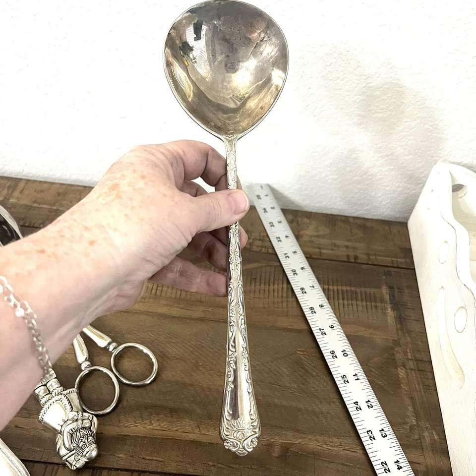 Lote mixto de 5 cuchara grande cucharón tenedor para ensalada plato de plata esterlina para servir de colección Foto 2 de 4