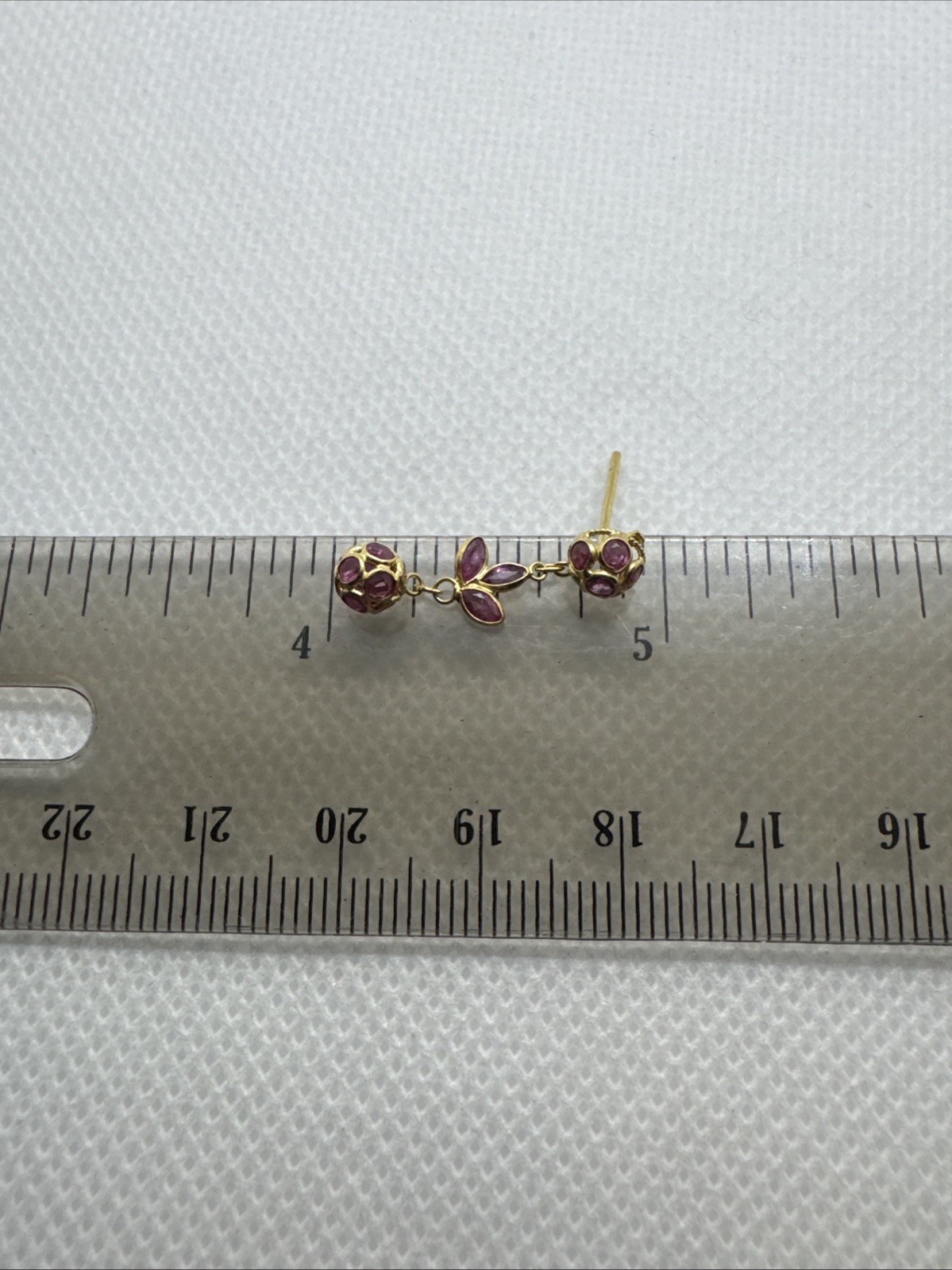 Gorgeous 18k Solid Yellow Gold Ruby Filigree Dang… - image 15