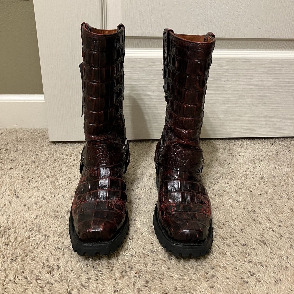 EL PRESIDENTE GOLD COLLECTION Harness Boots BLACK CHERRY 