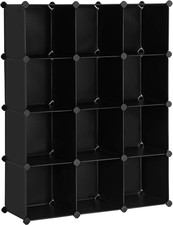 Cube Storage Organizer, Set of 12 Plastic Cubes, Book Shelf, Closet Organizers a