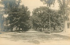 Milford, Elm St,New Hampshire RPPC Postcard Antique 1919 Real Photo Street ViewN