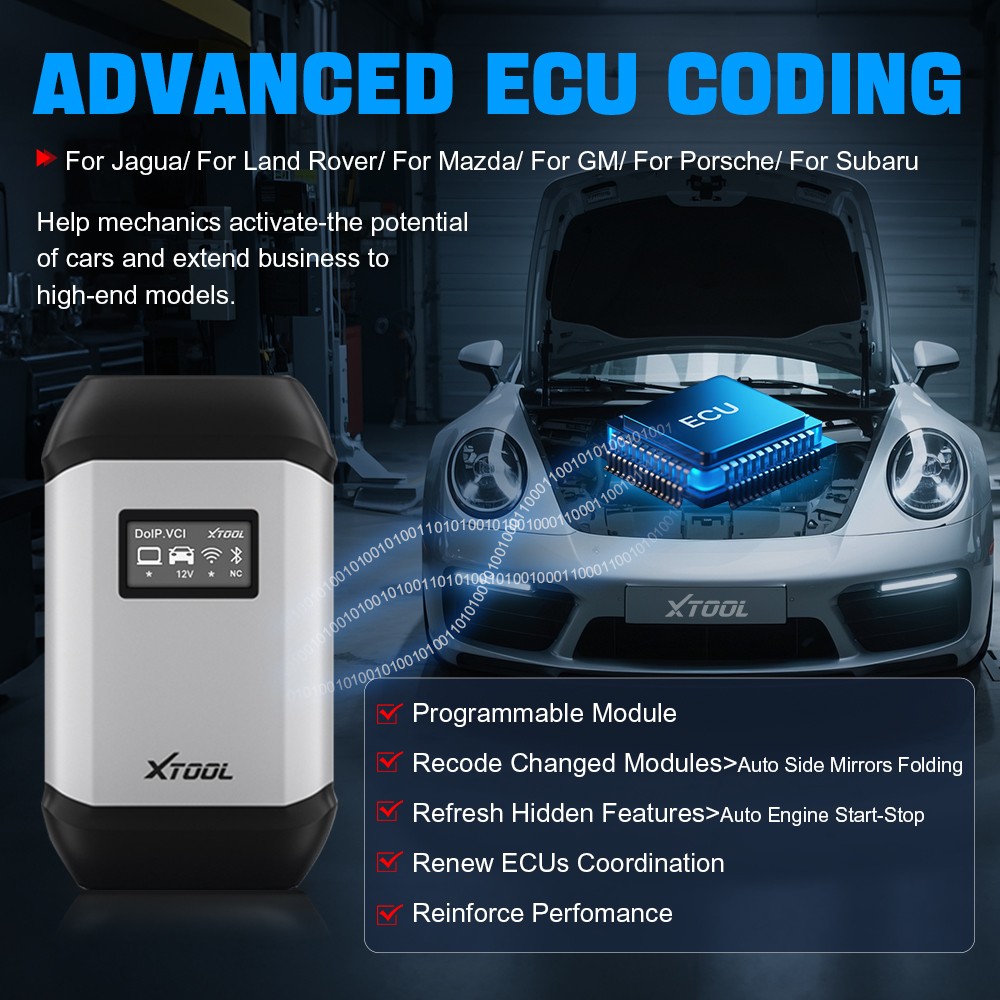 XTOOL XVCI MAX J2534 X Programming OBD2 Scanner Auto Diagnostic