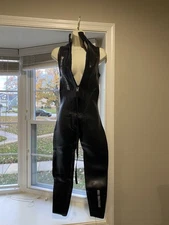 USA Triathlon Sleeveless Wetsuit Black Blue Neoprene Large USAT Open Water Swim