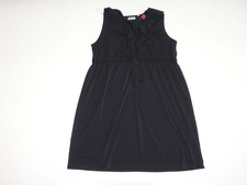 Avenue Women's Ruffle Front Sleeveless Shift Dress Size 22 / 24 NWT Black