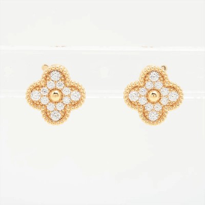 Van Cleef & Arpels Vintage Alhambra Diamant Piercing Schmuck 750(YG) 8,4g VCARA4