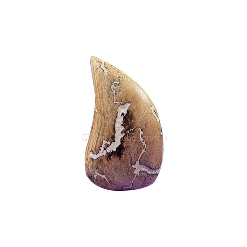 Beautiful Small Polished Wooden Teardrop Keepsake Urn for Human Ashes - Picture 6 of 18