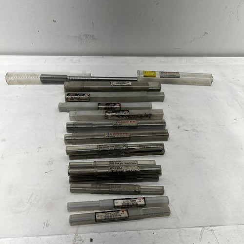 Lot Of 16 Yankee,apt HSS Straight Flute Reamer. Reamer Chuck 8mm,20mm 1/2”,5/8,