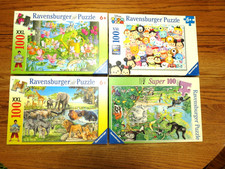 Ravensburger 100 Piece Puzzle Lot of 4 Complete