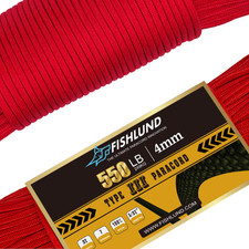 Paracord 550 Lb, 7 Strand Paracord Rope 50Ft 4Mm, Nylon Parachute Cord for Campi