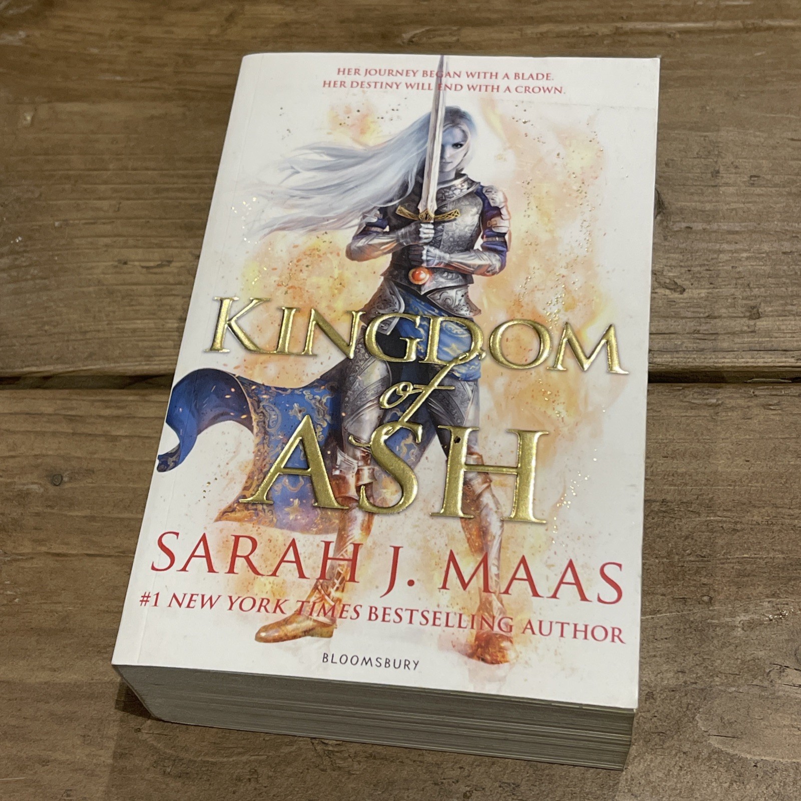 Kingdom of Ash by Sarah J. Maas Paperback (2018) White Cover OOP 1st Print