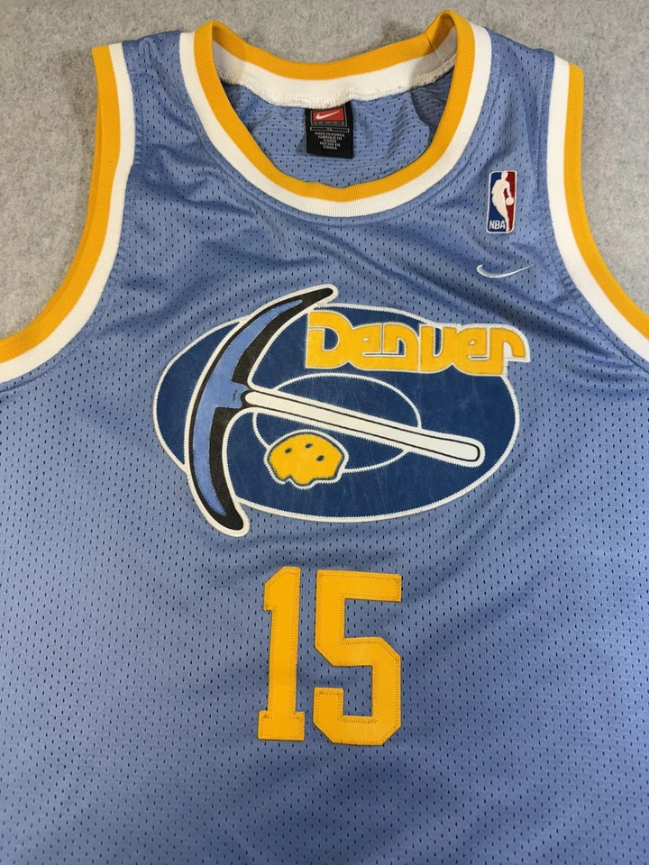 Denver Nuggets Jersey XL Blue Yellow NBA Basketball Carmelo Anthony 15 Nike - Image 2 of 4