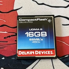 Delkin Devices 16GB UDMA 6 450x 66MB/s CF Compact Flash Memory Card