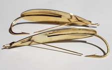 2 Johnson Silver Minnow SM3/4-GLD 3/4oz Gold Weedless Spoon Lure Freshwater Bass