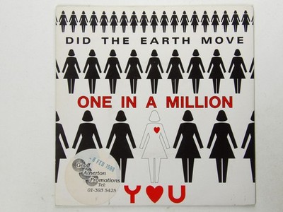 Did The Earth Move:   One In A Million You   1988  UK  EX+  PROMO  7''