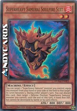 SUPERHEAVY SAMURAI SOULFIRE SUIT • Super R • DUEA ENDE3 • Lim • Yugioh ANDYCARDS