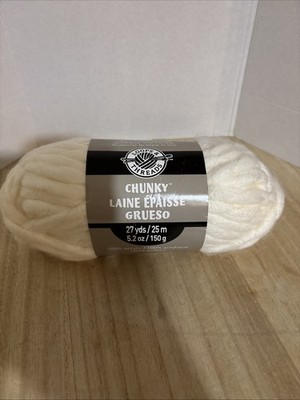 New Loops and threads White Yarn Skein Acrylic 27 Yards 5.2oz 030210