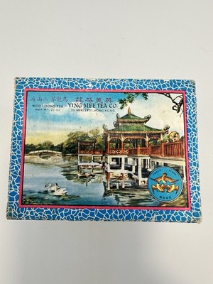 Vintage Ying Mee Tea Co Box Hong Kong - 1960s Oolong Lithograph Bird Design