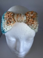Handmade Crochet Headband Multicolor Acrylic Yarn, Adult Size.