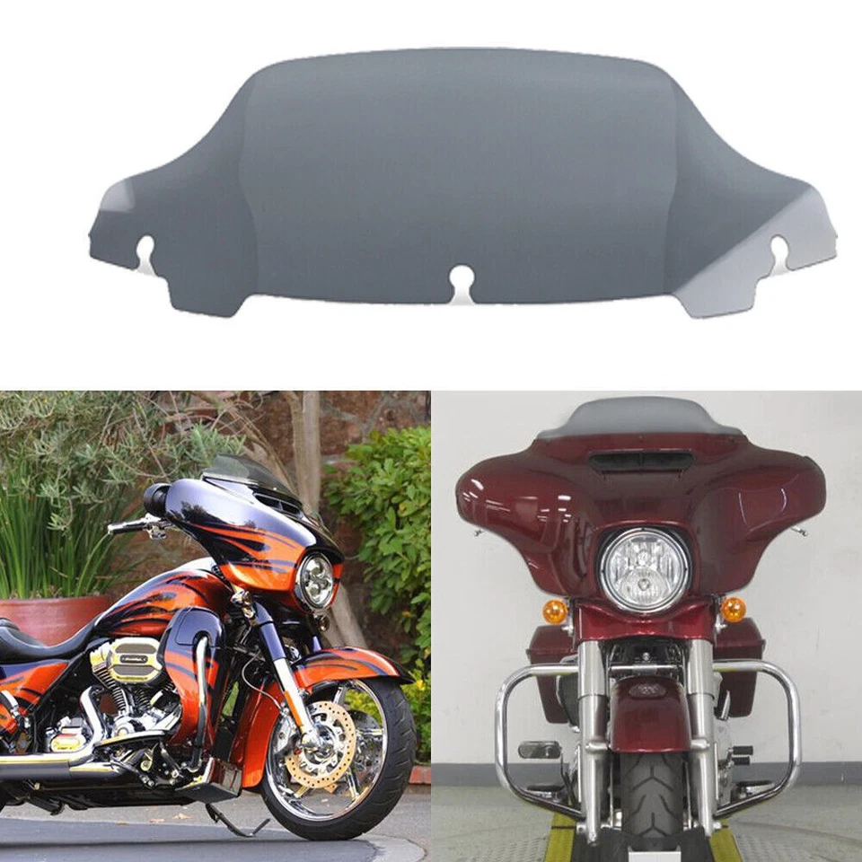 Parabrisas de onda de humo de 7" para Harley Touring Tri Glide Ultra Limited 2014-2024 Foto 4 de 4