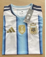 New  Argentina 2022 FIFA World Cup Soccer Jersey White/Blue, Large, Long Sleeve