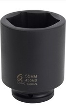 Sunex 455md 55mm Deep Impact Socket 34 Drive 6 Point