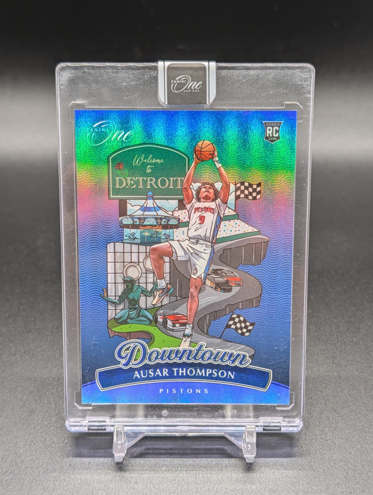 2023-24 Panini One And One Ausar Thompson Rookie Downtown Detroit Pistons RC SSP