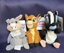 Vintage Disney Store Bambi Beanies Set Of 3, Bambi, Flower,  Thumper 1997