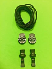NO TIE handy convenient elastic lock SHOELACES - ALL BLACK LACES, LOCKS & CLIPS