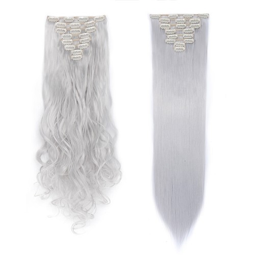 US 100% Real Thick Clip in Hair Extensions For Human Full Head NATURAL Hairpiece - Picture 50 of 92