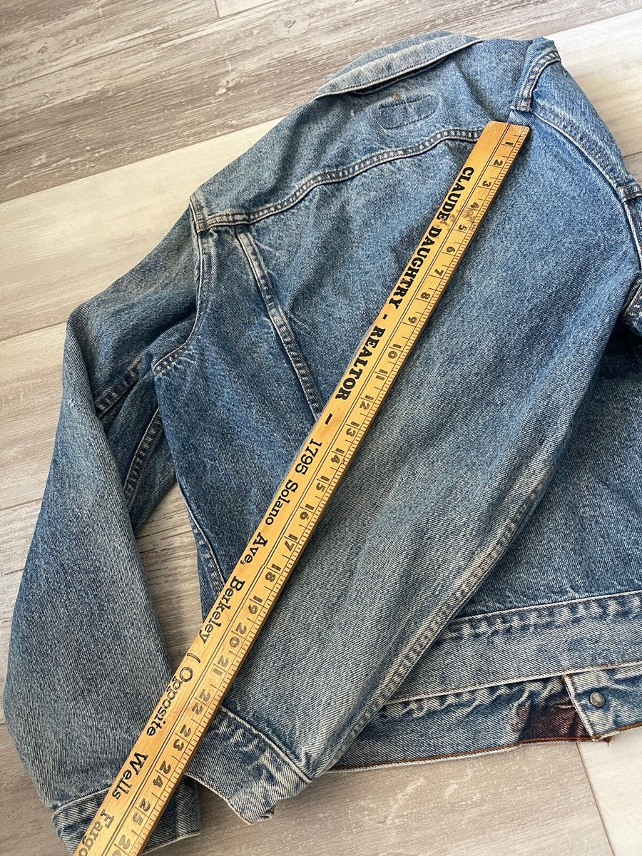 VINTAGE 70's Levis Denim Trucker Jean Jacket 70506 0216 USA 46