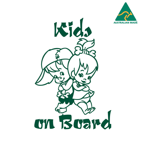 KIDS ON BOARD Warning Vinyl Decal Sticker 13 cm x 19 cm - Picture 11 of 16