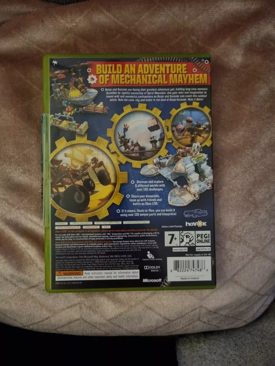 Banjo-Kazooie, Nuts & Bolts, Xbox 360 Game, Complete, w/Manual & Poster