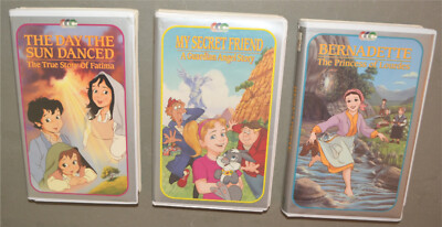 3 VHS lot - The Day The Sun Danced, My Secret Friend, Bernadette