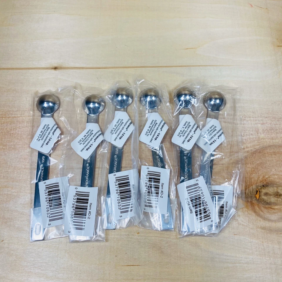 6 Pack - RSVP Endurance 18/8 Stainless Steel 1/4 tsp Teaspoon Measuring Spoon - Image 2 of 4