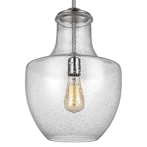 Sea Gull Lighting P1461SN Baylor One Light Pendant, Satin Nickel - Picture 2 of 4