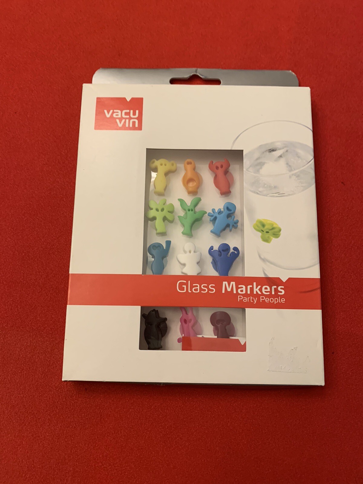 Vacu Vin Party People Glass Markers Wine Charm Set 12 Piece Charms W