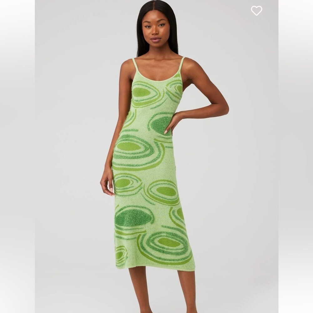 forest green knit dress Autumn Crisp Ribbed Sweater Dress in Forest Curves 1XL / Forest main image 1